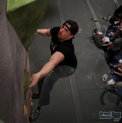 photo of Jeremy Ritchie climbing